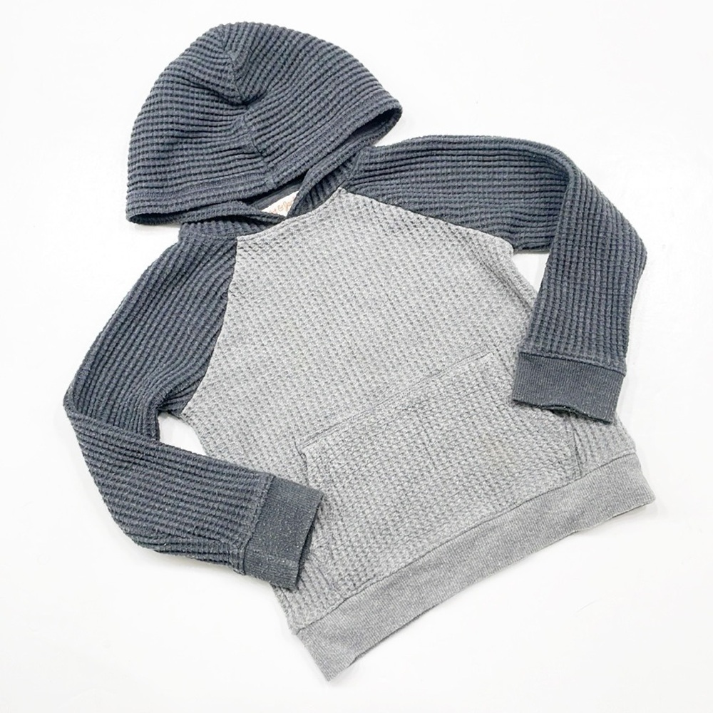 Cat & Jack toddler boys gray waffle knit hoodie